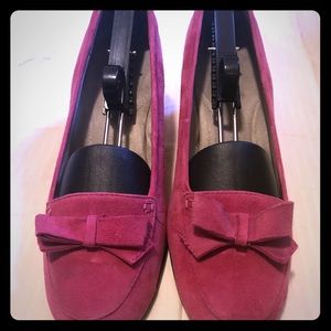 Aerosols Pink Suede Wedge